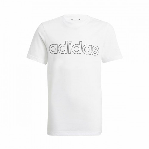 Детский Футболка с коротким рукавом Adidas Essentials Белый image 1