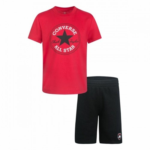 Bērnu Sporta Tērps Converse Core Tee Ft Short Melns Fuksīns image 1