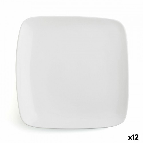 Плоская тарелка Ariane Vital Kvadrāta Keramika Balts (24 x 19 cm) (12 gb.) image 1