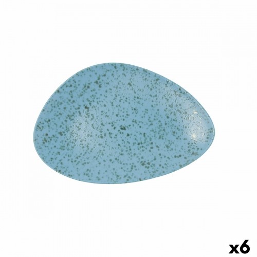 Плоская тарелка Ariane Oxide Trijstūra motīvi Keramika Zils (Ø 29 cm) (6 gb.) image 1