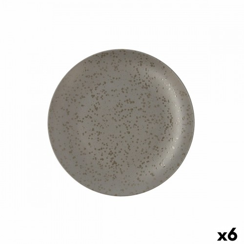 Плоская тарелка Ariane Oxide Keramika Pelēks (Ø 24 cm) (6 gb.) image 1