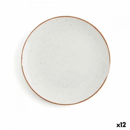 Плоская тарелка Ariane Terra Keramika Bēšs (Ø 21 cm) (12 gb.) image 1