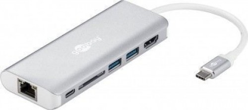 Goobay  
         
       USB-C Premium Multiport-Dock 76788 Silver image 1