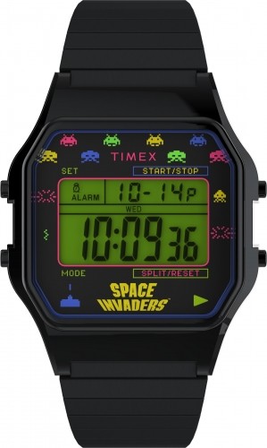 Timex T80 x SPACE INVADERS 34mm Часы с ремешком расширения TW2V39900 image 1