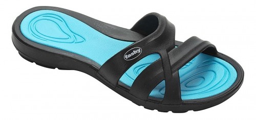 Slippers for ladies FASHY MAYFIELD 7659 52 39 black/turquoise image 1