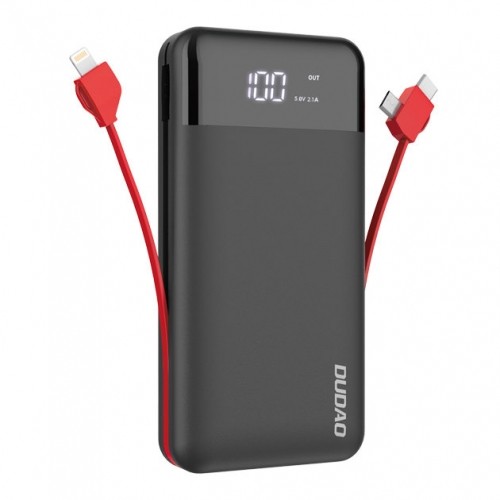 Dudao K1Pro powerbank 20000mAh with built-in cables black (K1Pro-black) image 1