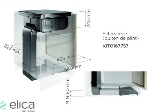 Elica Recycling kit plinth-out for Nikolatesla FIT / FIT 3Z / FIT XL / PRIME S / ALPHA (Filters included) image 1