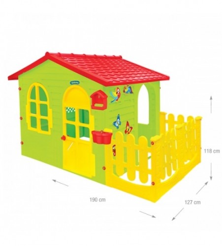 Mochtoys Bērnu dārza mājiņa ar sētiņu 190x127x118  cm 12243 image 1