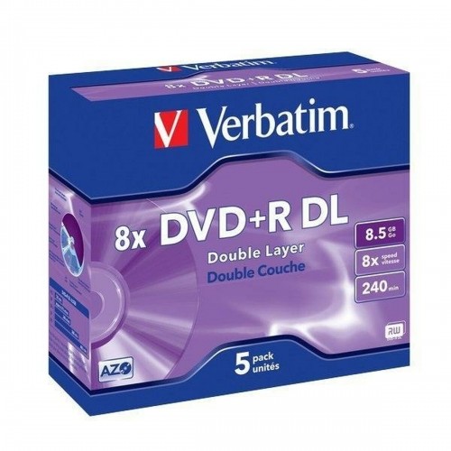 DVD-R Verbatim    8,5 GB 8x 5 pcs 5 gb. 8,5 GB 8x image 1