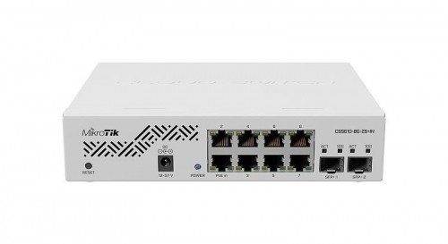 Mikrotik  
         
       Switch||CSS610-8G-2S+IN|Desktop/pedestal|8x10Base-T / 100Base-TX / 1000Base-T|2xSFP+|CSS610-8G-2S+IN image 1