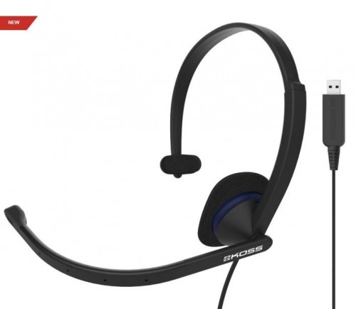 Koss  
         
       Headphones CS195 USB Wired, On-Ear, Microphone, USB Type-A, Black image 1