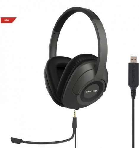 Koss  
         
       Headphones SB42 USB Wired, On-Ear, Microphone, USB Type-A, Black/Grey image 1