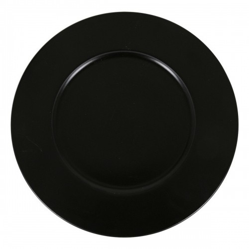 Bigbuy Home Мелкая тарелка Neat Фарфор Чёрный (Ø 32 cm) image 1