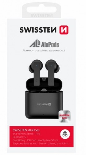 Swissten ALUPODS PRO TWS Bluetooth Stereo Austiņas ar Mikrofonu image 1