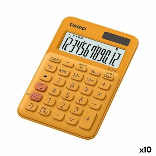 Калькулятор Casio MS-20UC 2,3 x 10,5 x 14,95 cm Оранжевый (10 штук) image 1
