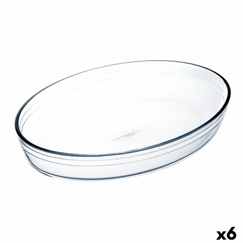 Krāsns Trauks Ô Cuisine Ovāls 26,2 x 17,9 x 6,2 cm Caurspīdīgs Stikls (6 gb.) image 1