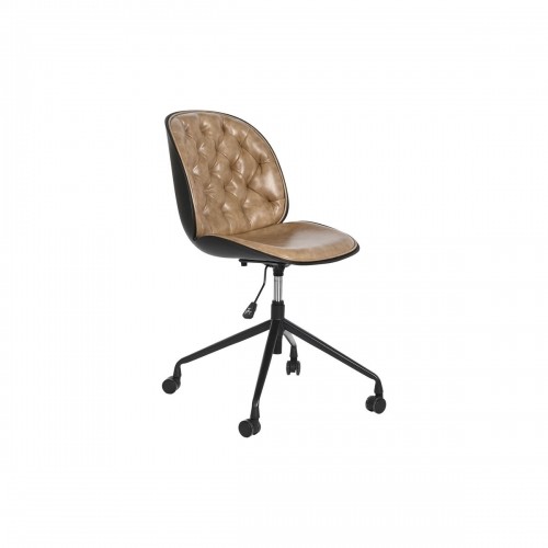 Biroja krēsls DKD Home Decor 47,5 x 57,5 x 83 cm Gaiši brūns polipropilēns image 1