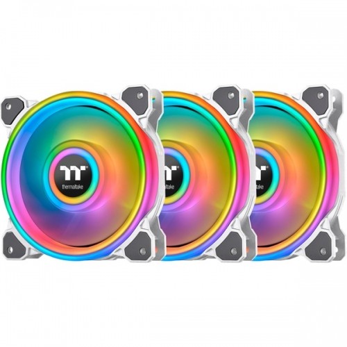 Thermaltake Riing Quad 14 RGB Radiator Fan TT Premium Edition 3 Pack, case fan (white, set of 3, 1x controller) image 1