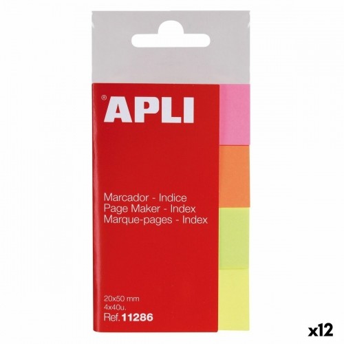 Закладка Apli Разноцветный (12 штук) image 1