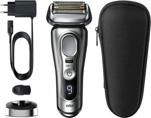 Braun  
         
       Shaver 9417s Operating time (max) 60 min, Wet&Dry, Silver image 1