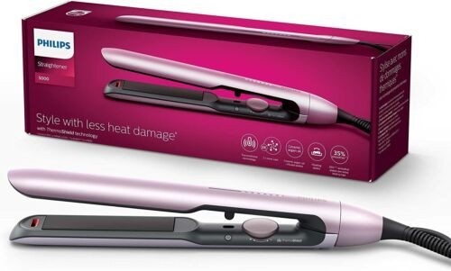 Philips  
         
       Hair Straitghtener BHS530/00 Ceramic heating system, Ionic function, Display LED, Temperature (max) 230 °C, Number of heating levels 12, Metallic Pink image 1