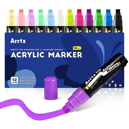 Акриловые маркеры ARRTX, 12 цвета image 1