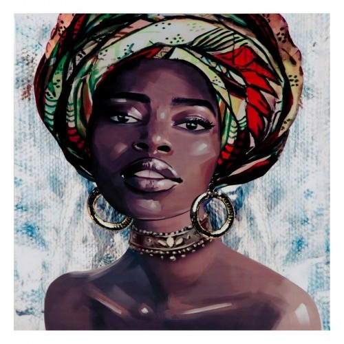 Bigbuy Home Canvas Āfrikas sieviete 60 x 2,5 x 60 cm image 1