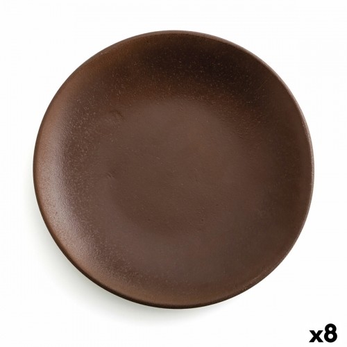 Плоская тарелка Anaflor Vulcano Мясо Кафель Коричневый 25 cm (8 штук) image 1