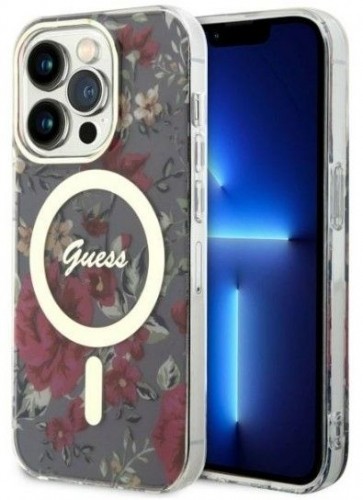 Guess  
       Apple  
       iPhone 14 Pro 6.1 hardcase Flower MagSafe 
     Silver image 1