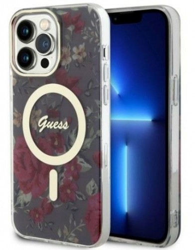 Guess  
       Apple  
       iPhone 14 Pro Max 6.7 hardcase Flower MagSafe 
     Silver image 1