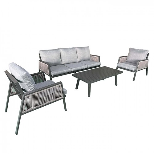 Dārza mēbeļu komplekts, galds, 3-vietīgs dīvāns, 2xkrēsli image 1
