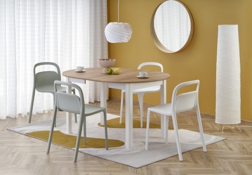 Halmar RINGO table, craft oak / white image 1
