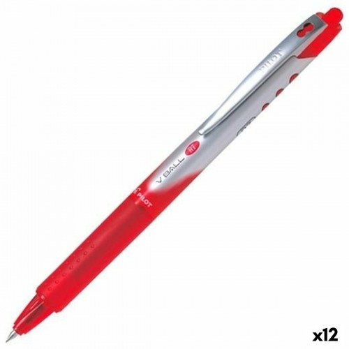 Ручка с жидкими чернилами Pilot V-BALL 07 RT Красный 0,5 mm (12 штук) image 1
