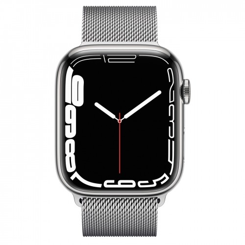 Apple Watch Series 7 45mm Stainless steel GPS+Cellular - Silver (Atjaunināts, stāvoklis kā jauns) image 1