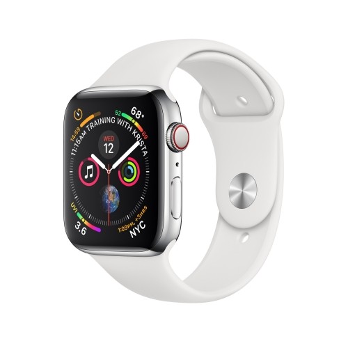 Apple Watch Series 4 44mm Stainless steel GPS+Cellular - Silver (Atjaunināts, stāvoklis Ļoti labi) image 1