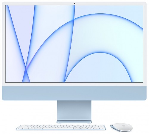 Apple iMac 2021 Retina 4.5K 24" - M1 8C GPU / 8GB / 512 SSD - Blue (Atjaunināts, stāvoklis kā jauns) image 1
