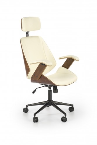 Halmar IGNAZIO chair, walnut / creamy image 1