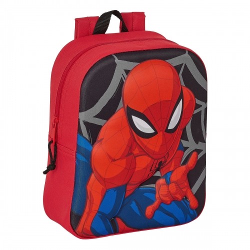 Skolas soma Spiderman 3D Sarkans Melns 22 x 27 x 10 cm image 1