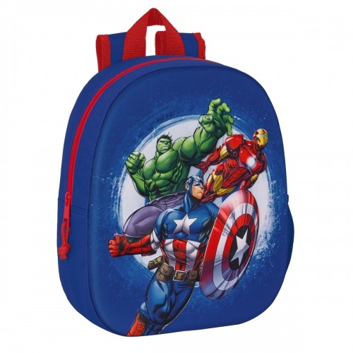 Школьный рюкзак The Avengers 3D 27 x 33 x 10 cm Тёмно Синий image 1