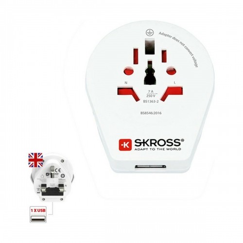 Электрический адаптер Skross 1500267 Великобритания Международный 1 x USB image 1