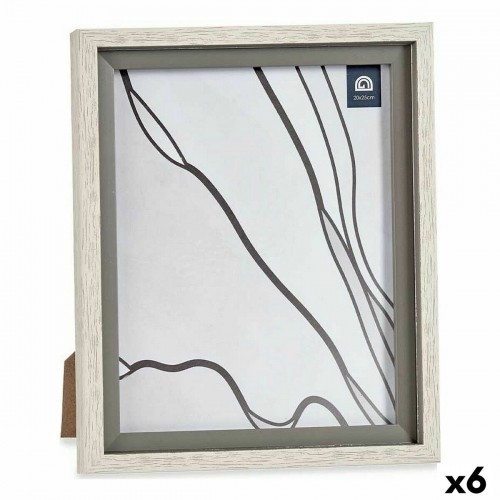 Gift Decor Фото рамка 24 x 2 x 29 cm Стеклянный Серый Деревянный Коричневый Пластик (6 штук) image 1