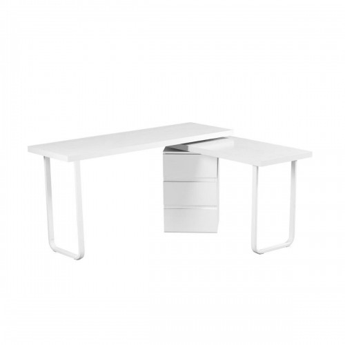 Письменный стол DKD Home Decor 150 x 120 x 75 cm Натуральный Металл Белый Деревянный MDF image 1