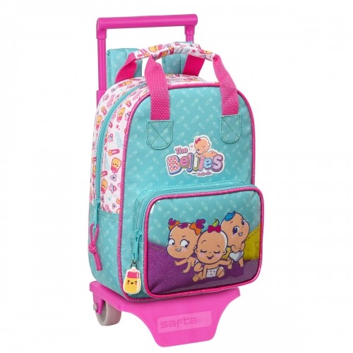 Школьный рюкзак с колесиками The Bellies 20 x 28 x 8 cm Фиолетовый бирюзовый Белый image 1