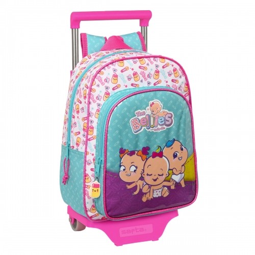 Школьный рюкзак с колесиками The Bellies 26 x 34 x 11 cm Фиолетовый бирюзовый Белый image 1