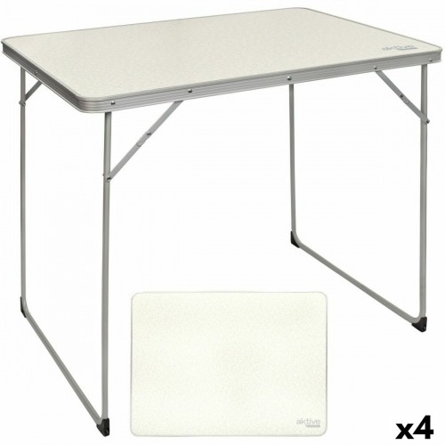 Складной стол Aktive Белый 80 x 70 x 60 cm (4 штук) image 1