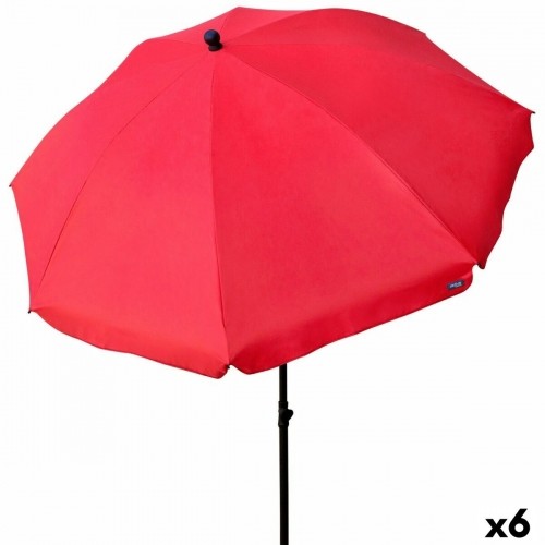 Пляжный зонт Aktive Sarkans 240 x 230 x 240 cm (6 gb.) image 1