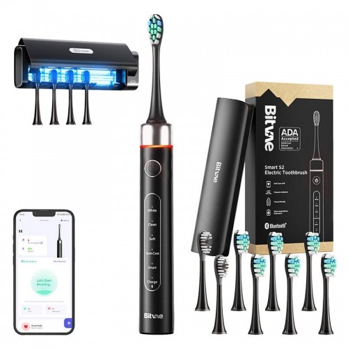 Bitvae Sonic toothbrush with app and tip set, travel case and UV sterilizer S2+HD2 (black) image 1