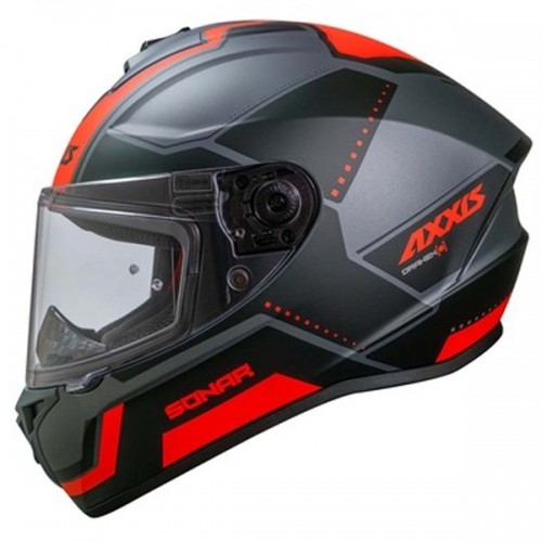 Axxis Helmets, S.a. DrakenSONAR (S) B5 BlackRedMat ķivere image 1