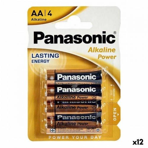 Alkaline baterijas Panasonic 1x4 LR6APB LR6 AA (12 gb.) image 1
