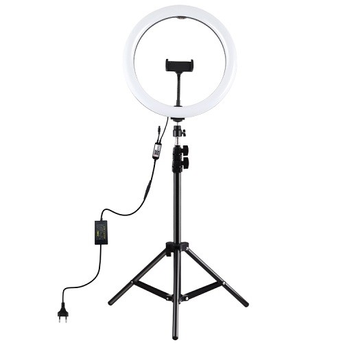 Puluz LED Ring Lamp 30cm With Desktop Tripod Mount Up To 1.1m, Phone Clamp image 1